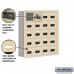 Salsbury Cell Phone Storage Locker - 5 Door High Unit (5 Inch Deep Compartments) - 20 A Doors - Sandstone - Recessed Mounted - Resettable Combination Locks  19055-20SRC